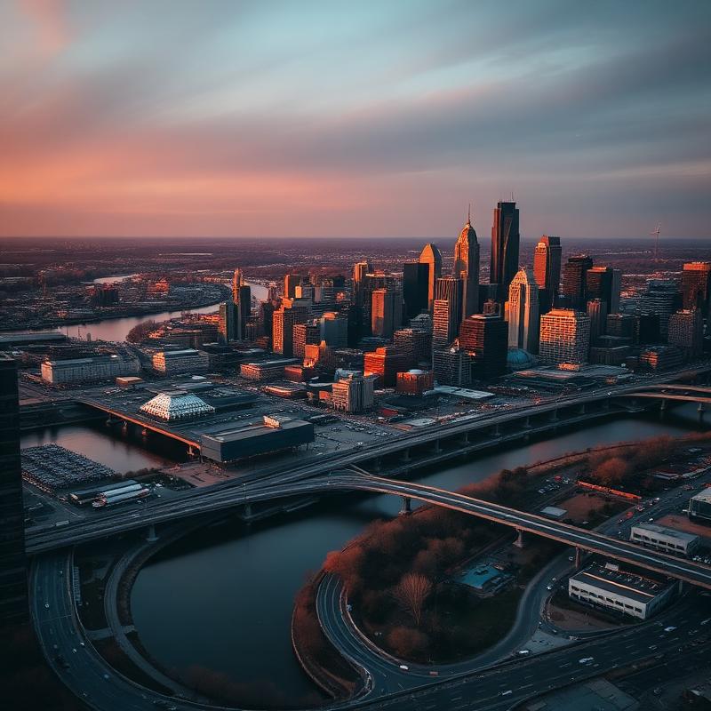 Nashville skyline at golden hour